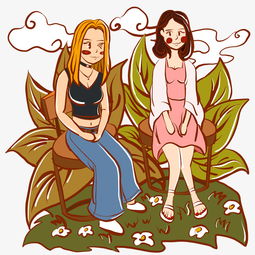  小清新女孩文艺风手绘小插画图片素材其他格式下载动漫人物大全