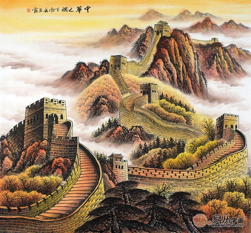 微信头像山水画图片长城