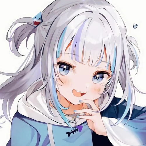 小鲨鱼头像卡通可爱女