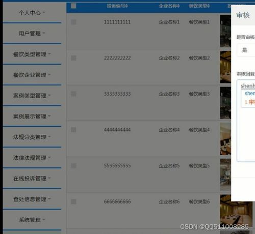  pythonvue餐饮食品安全监管投诉平台
