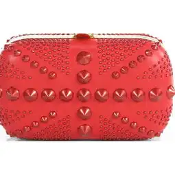  亚历山大.麦昆alexandermcqueen1500120000女款休闲宴会牛皮红色系红色皮革英伦米字旗图案骷髅箱型女士手拿包0413383924885价格报价图片正品