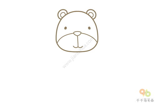  可爱小熊简笔画图片