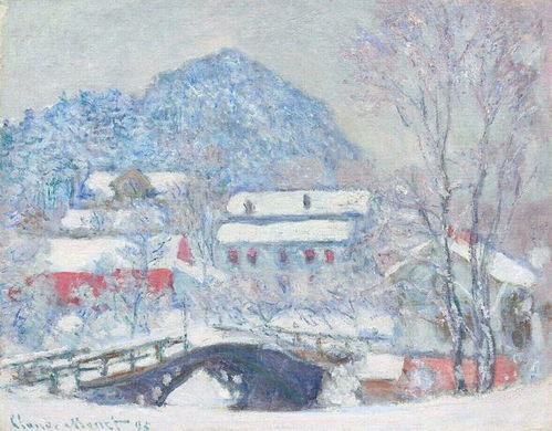  夏日炎炎,雪域静谧莫奈笔下的雪景