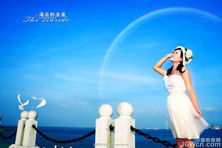  photoshop调出海景人物图片纯美的蓝色调