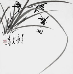 国画君子图欣赏墨兰点缀生活居家