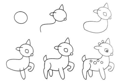 一笔一划教宝宝学画各种可爱动物