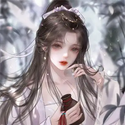  古风喝酒手绘神仙女生动漫头像图片,好看的头像图片古风