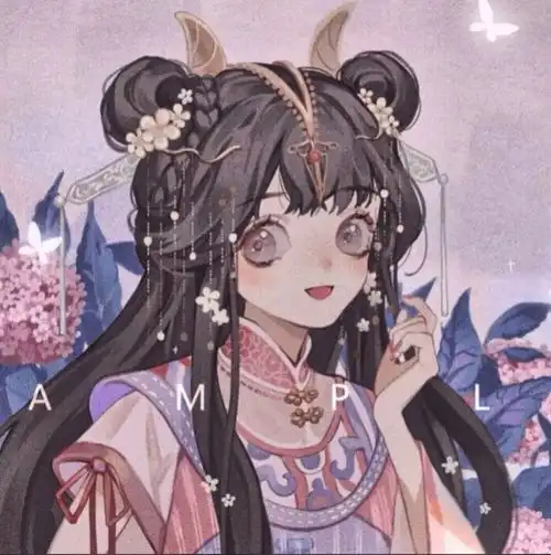  古风动漫女头可爱仙气