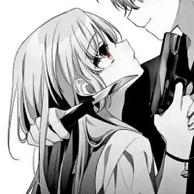  黑白动漫系列情侣头像