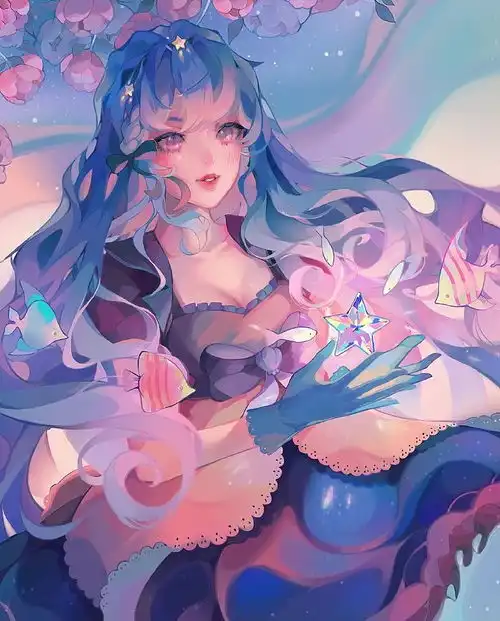  插画丨绘画丨色彩梦幻甜美的少女系插画