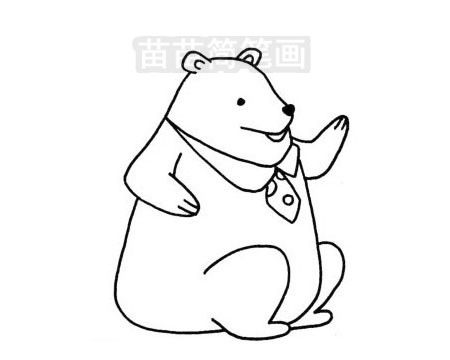  北极熊简笔画图片大全画法