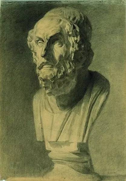  中央美术学院史上经典的素描石膏像作品