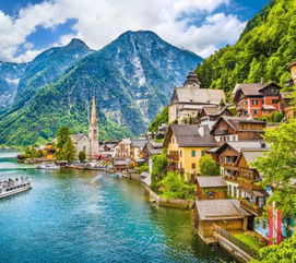 高山流水的头像风景画哈尔施塔特