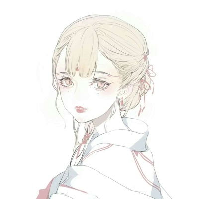  念动漫卡通手绘女生头像