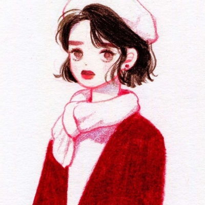  女生插画手绘头像,仙气十足的小妹子