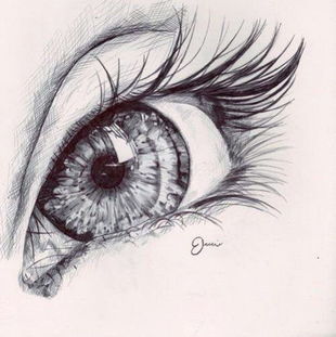  小清新继续是眼睛的插画图片,这样的美你懂吗
