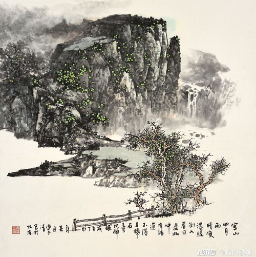  单玉清山水画自然与人文的完美交融