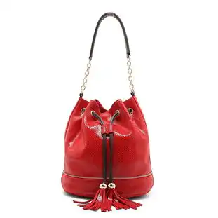  cochco蔻琪系列秋冬红色高级蛇纹皮单肩斜跨时尚女包60502d高清实拍大图页