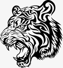  动物老虎印花素材图片免费下载高清装饰图案psd千库网图片编号3584061