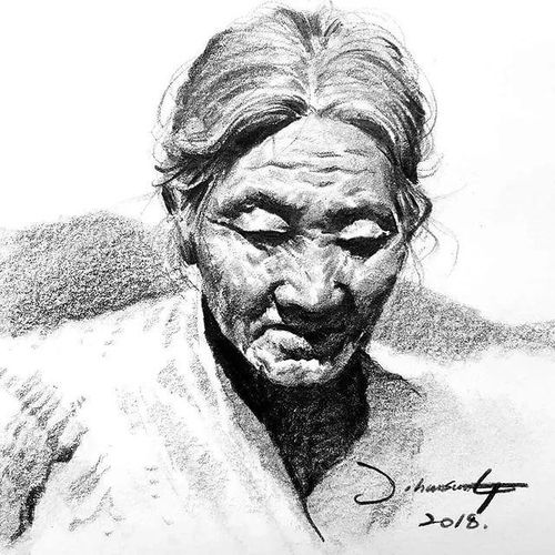  用木炭条画素描,笔触大刀阔斧,调子666,画完它们,秒过艺考