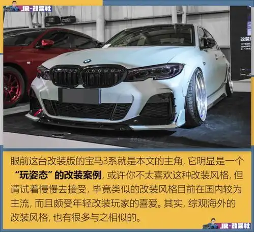  宽体低趴姿态,车身颜色也很特别,你说这台宝马3系帅不帅