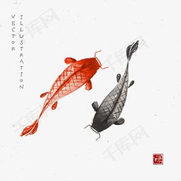  水墨锦鲤素材图片免费下载高清效果元素png千库网图片编号3555654