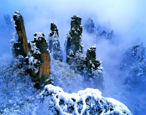  张家界深度全景纯玩,一起看看张家界的雪景有多美