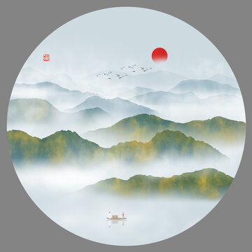  新中式山水画