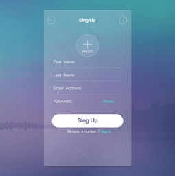  一组半透明app页面