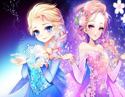  以日漫方式打开迪士尼公主,爱丽儿像魔法少女,艾莎变可爱萌妹子