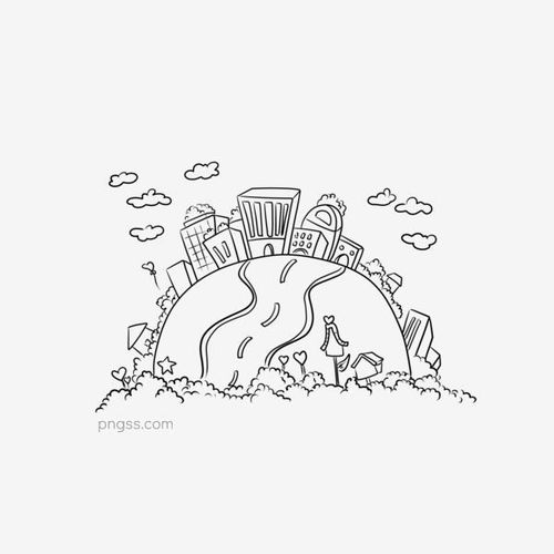  咕比生态画素描图片大小2000x2000px图片尺寸306.52kb来自png搜索网pngss.com免费免扣png素材下载ai布局地球地图蝴蝶花卉绿色模板设计生态世界世界地图手绘