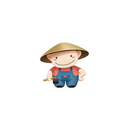  为山野农夫天猫旗舰店设计的卡通形象,农夫侠,呆檬妹,酷叶哥,小玫女