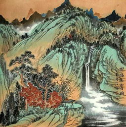  马治富青绿山水画欣赏