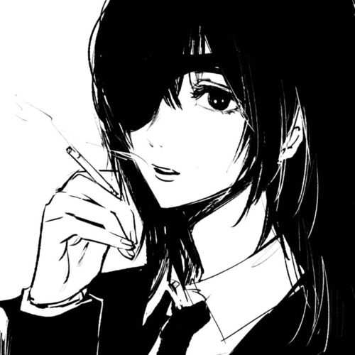  小众头像黑白漫画女头