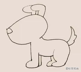  简笔画之小狗