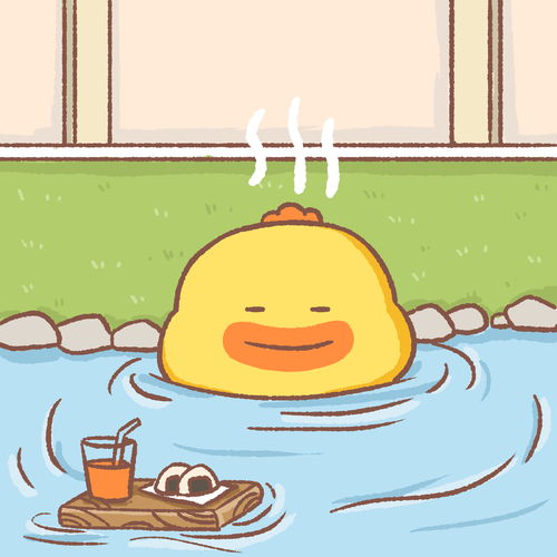  艾克家族icarefamily原创头像壁纸插画dono泡温泉度假艾克家族icarerfamily的原创画板