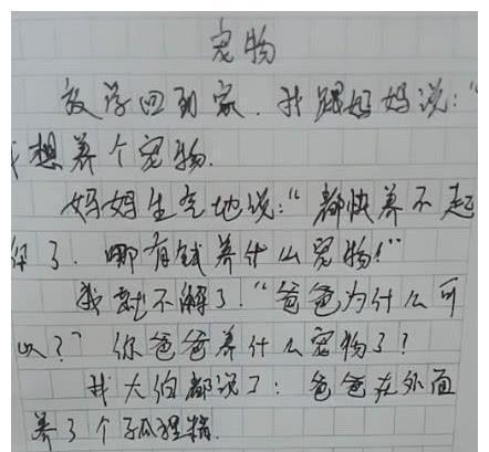  小学生奇葩搞笑作文,老师看到估计也是要被气个半死