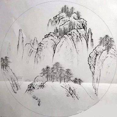  图文教程工笔传统设色山水画绘制步骤示范