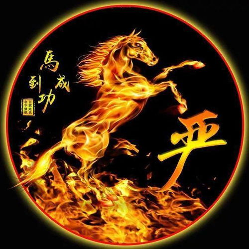  中老年头像大全马到成功姓氏头像,黑马奔腾火马奔腾,一定不要错过了