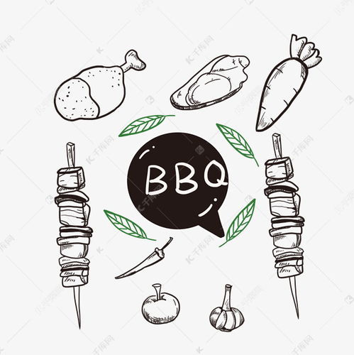  烧烤素描图案素材图片免费下载千库网