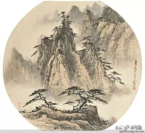  董寿平扇面国画作品敬赏