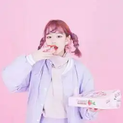  小清新少女头像粉色系真人图片粉红可爱系女生头像