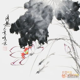 艺术收藏品鉴白色荷花国画欣赏郑晓京作品