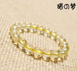  天然黄水晶手链招财必备双子座守护石白堆糖,美好生活研究所