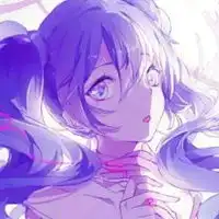  动漫人物图片女生紫色紫色系梦幻动漫女生图片