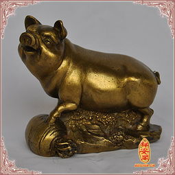  开光铜猪摆件风水猪吉祥物小号