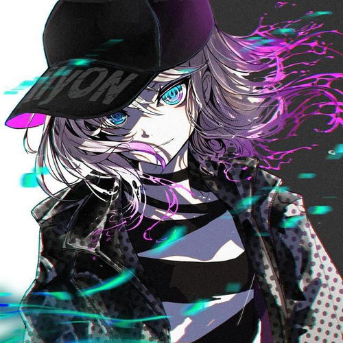  冷色系动漫美图精美个性独特的二次元少女插画