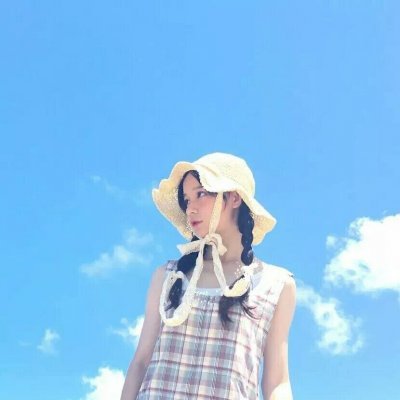  小清新蓝色系列女生头像