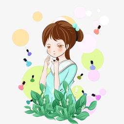 欧美风漂亮的小女孩插画图片素材其他格式下载动漫人物大全