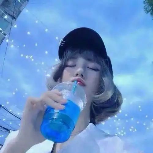 蓝色系女生头像可爱蓝色